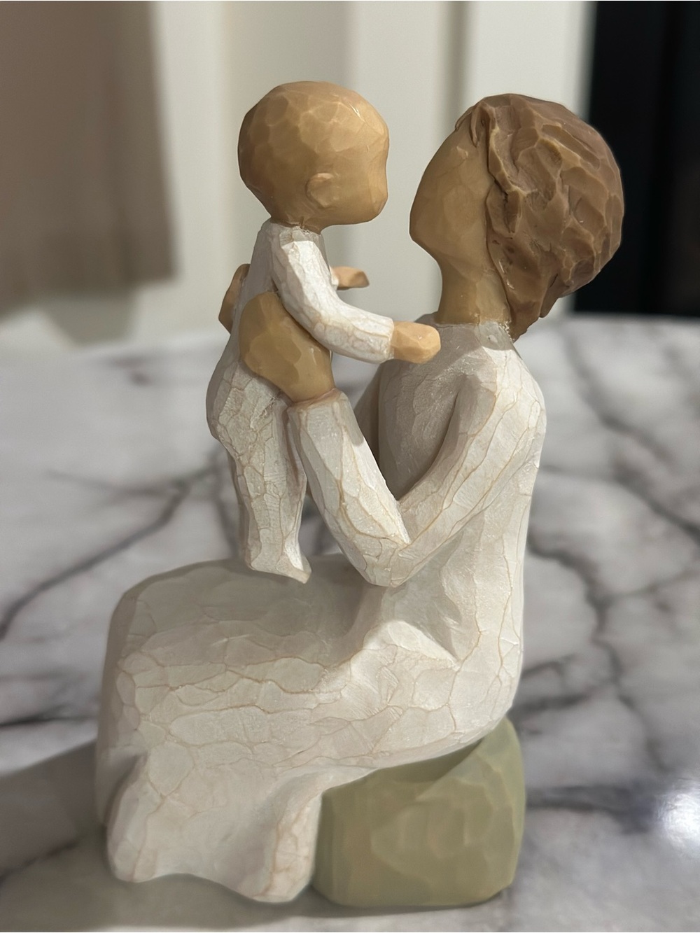Hand-Painted Grand Mother and Child Figurine 6 inches tall-